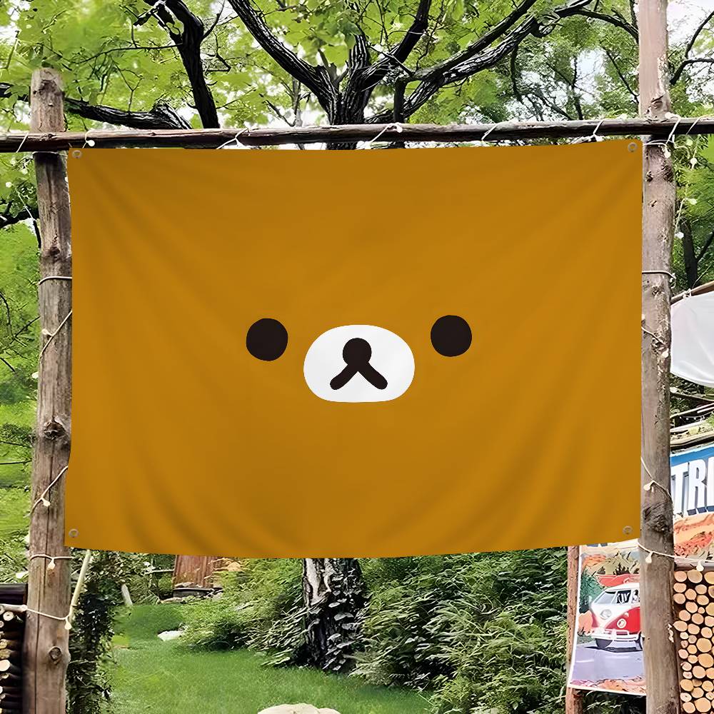 Commercial Printing Company - R-Rilakkuma Mellow-Comfy ธงโฆษณาเชิงพาณิชย์พิมพ์ลายขั้นสูง แบนเนอร์สำหรับงานปาร์ตี้