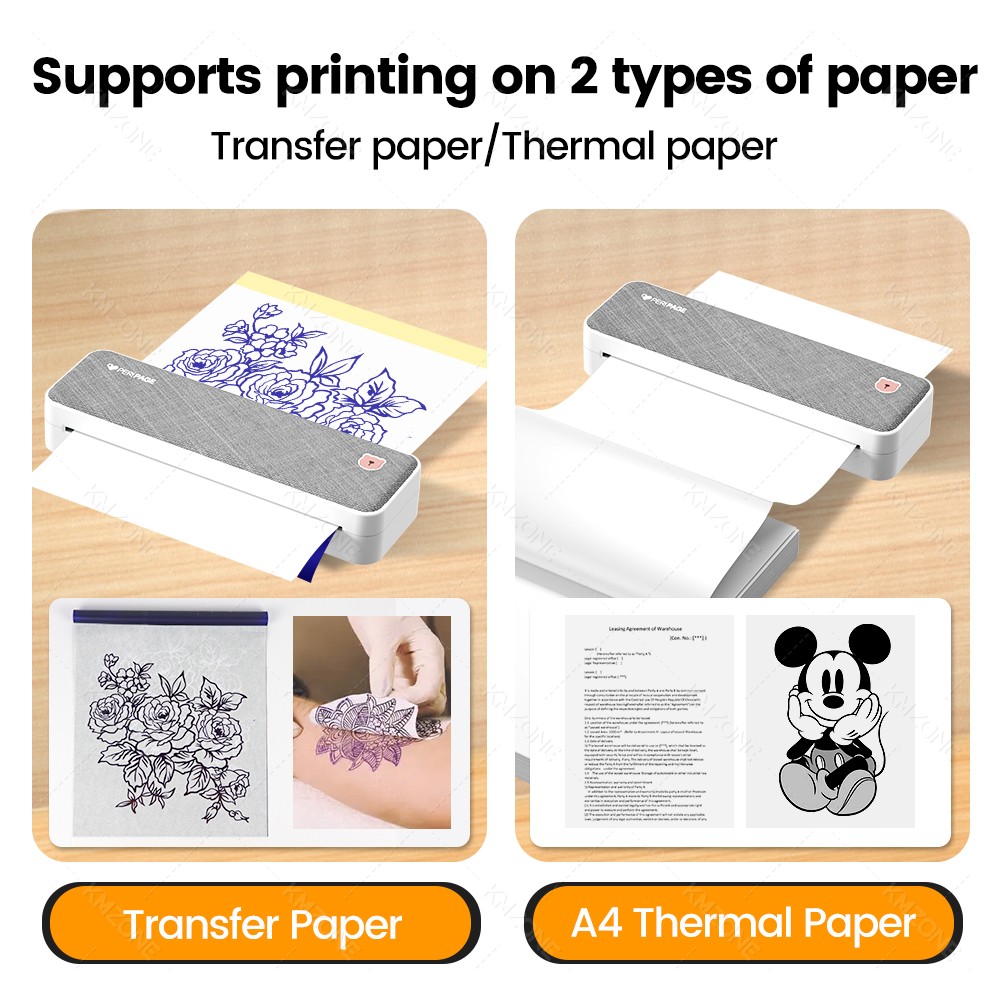 Peripage A4 แบบพกพาเครื่องพิมพ - Commercial Book Printing Machines บทวิจารณ์และราคา
